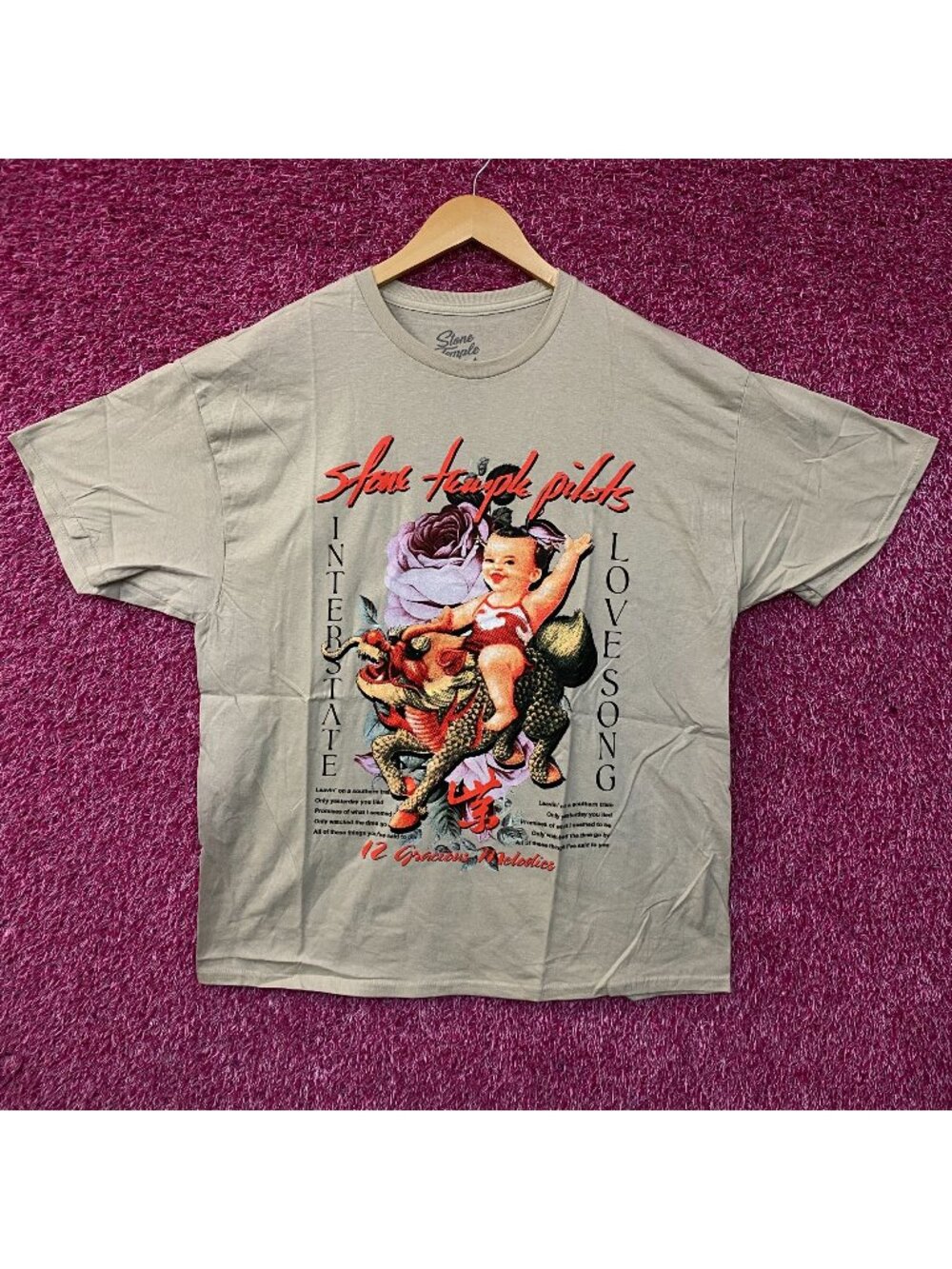 Stone Temple Pilots Interstate Love Song Purple Album Cover Art T-Shirt XL